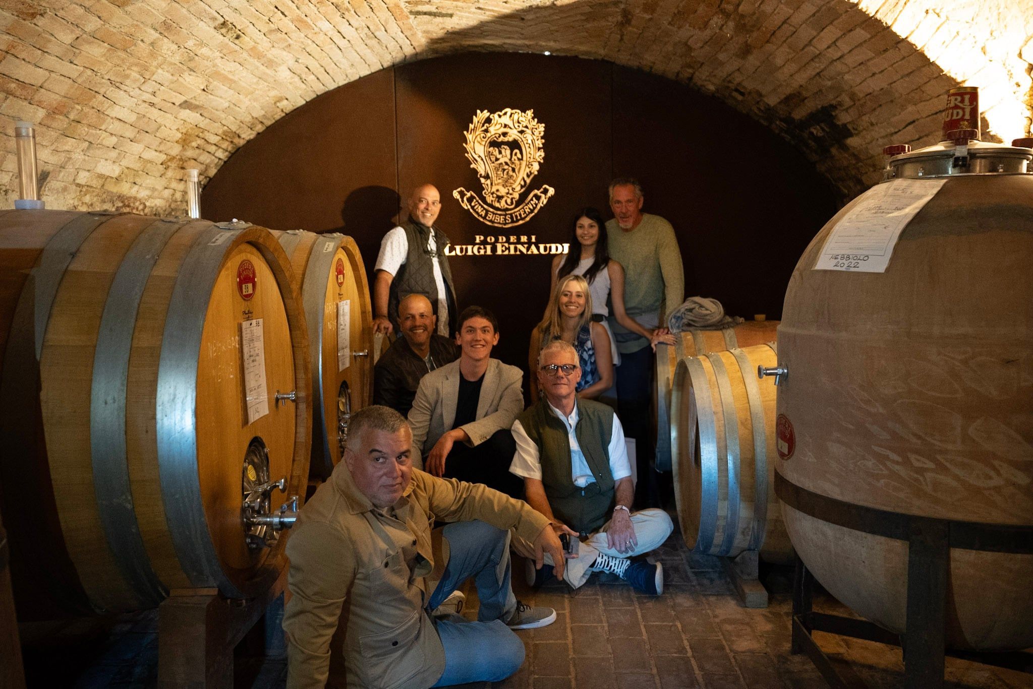 Exploring Poderi Luigi Einaudi's beautiful winery in Piemonte, 2023.